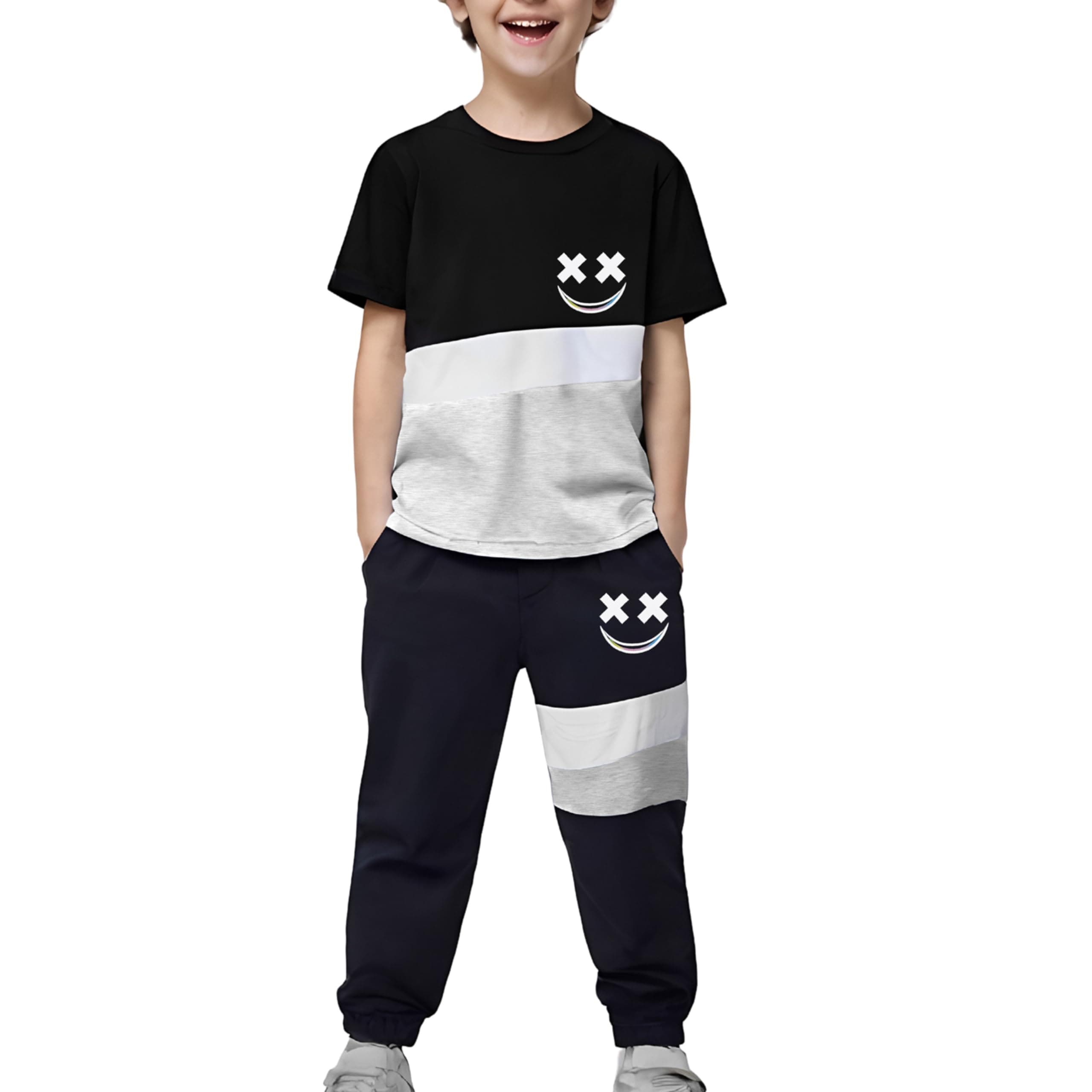 Size 5-13 Years Boys Summer/Spring Outfits Set Short Sleeve T-Shirt & Pants Kids Boys Fall Fashion Clothes Sets
