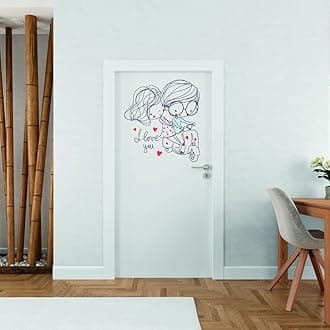 Kaushiki Collection Beautiful Couples Wall Stickers for Living Room (Desg-10)