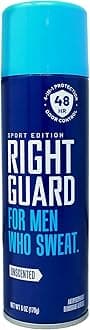 Right Guard Sport Anti-Perspirant Deodorant Spray Unscented 6 oz
