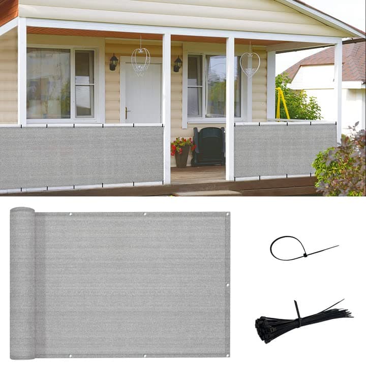 SUNNY GUARD Balcony Deck Privacy Screen Fence, Apartments Railing Screen, Heavy Duty Wind Screen for Outdoor,Deck,Backyard,Patio