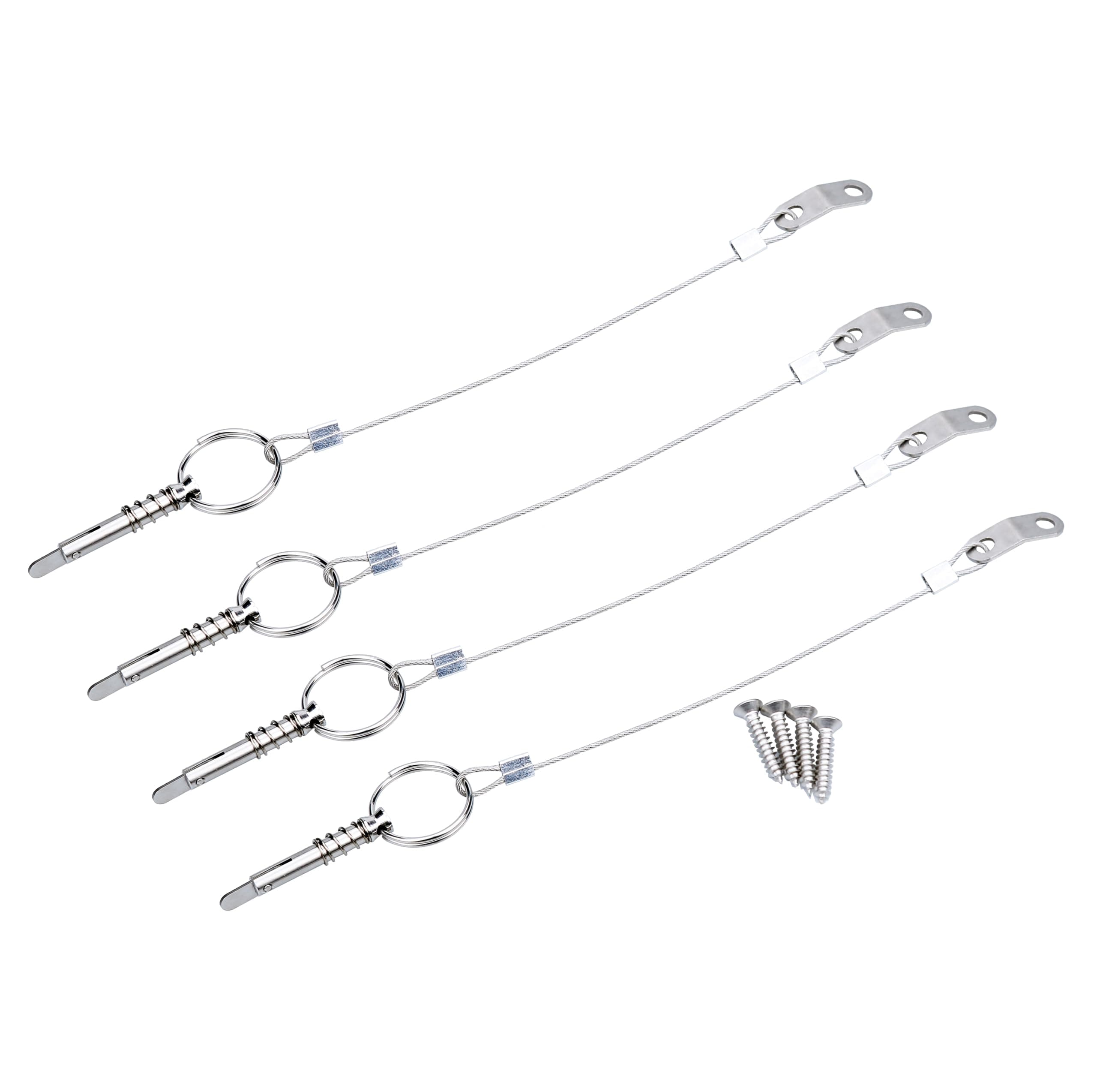 Thorn Bimini Top Quick Release Pins with Lanyard - Marine Grade 316 Stainless Steel Pin Durable Marine Hardware for Boat Bimini Top Deck Hinges & Canopy Systems (4 PCS)