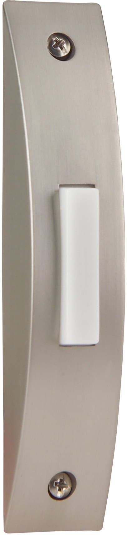 BSCS-BN Designer Surface Mount Contemporary Lighted Doorbell LED Push Button, Brushed Nickel (4.13" x 0.75"W)