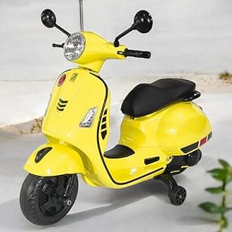 JNCreations VES-pa Kids Ride On Scooter | Replica Electric Scooter for Kids (Yellow)
