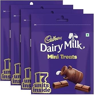 Cadbury Dairy Milk Chocolate Home Treats, 119 g (Pack of 4), 476 gram