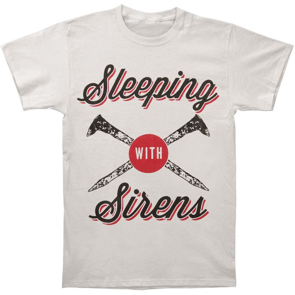 Sleeping with Sirens Men's Tough As Nails T-Shirt Medium Grey