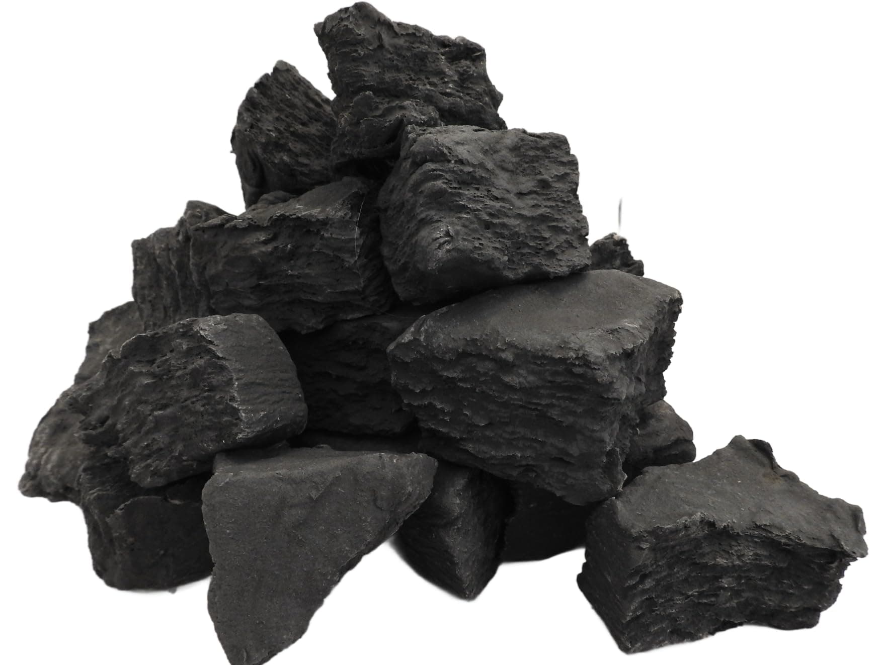 Gas Fire Replacement Coals, 5 Small 5 Medium 5 Large 5 Triangle, Suitable for Gas, Electric, LPG and Bio Ethanol Fires