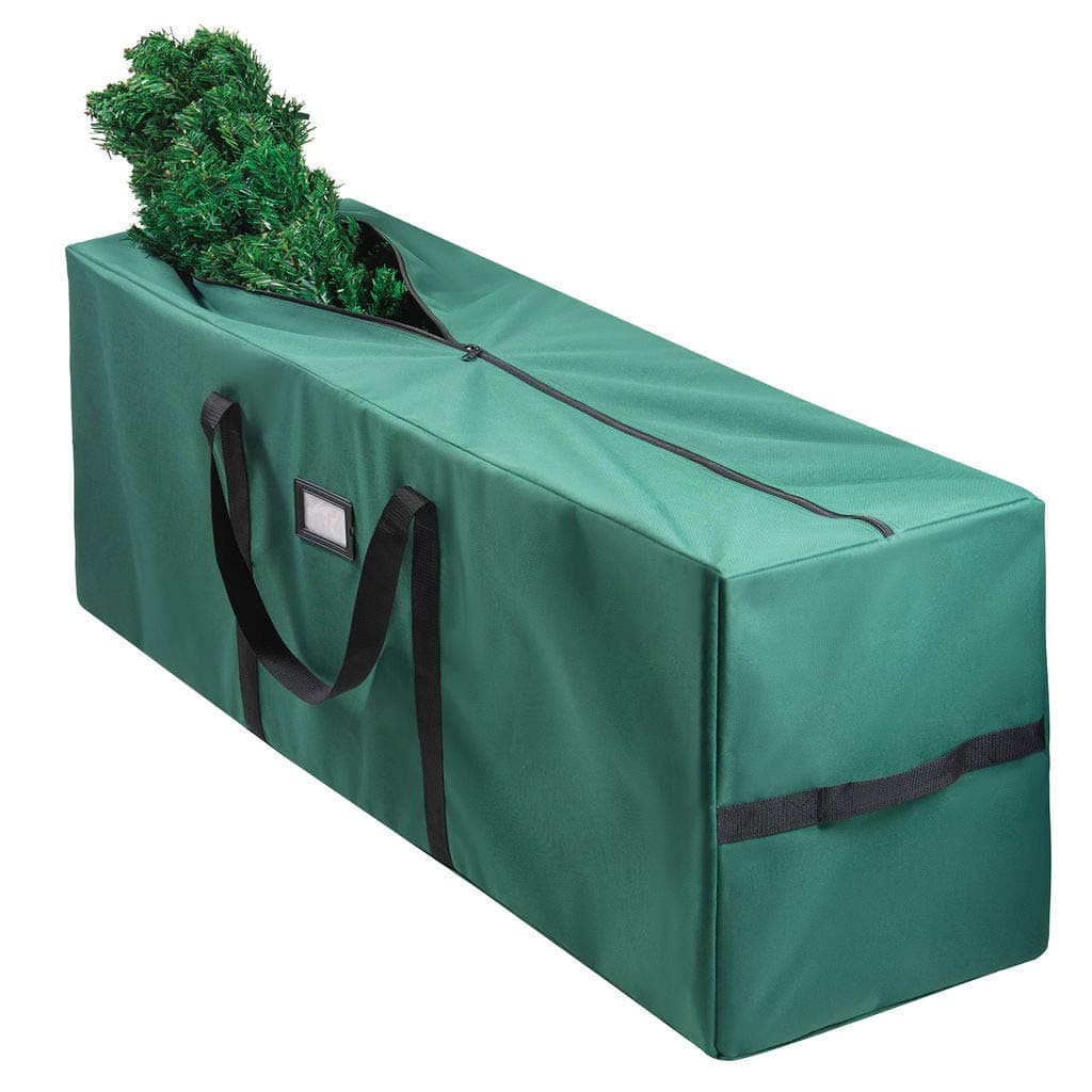 Sagler Canvas Artificial Christmas Tree Storage Bag - 50" x 20" x 15", Waterproof, Reinforced Handles, Zipper Closure - Fits 8 FT Dissembled Tree - Tan