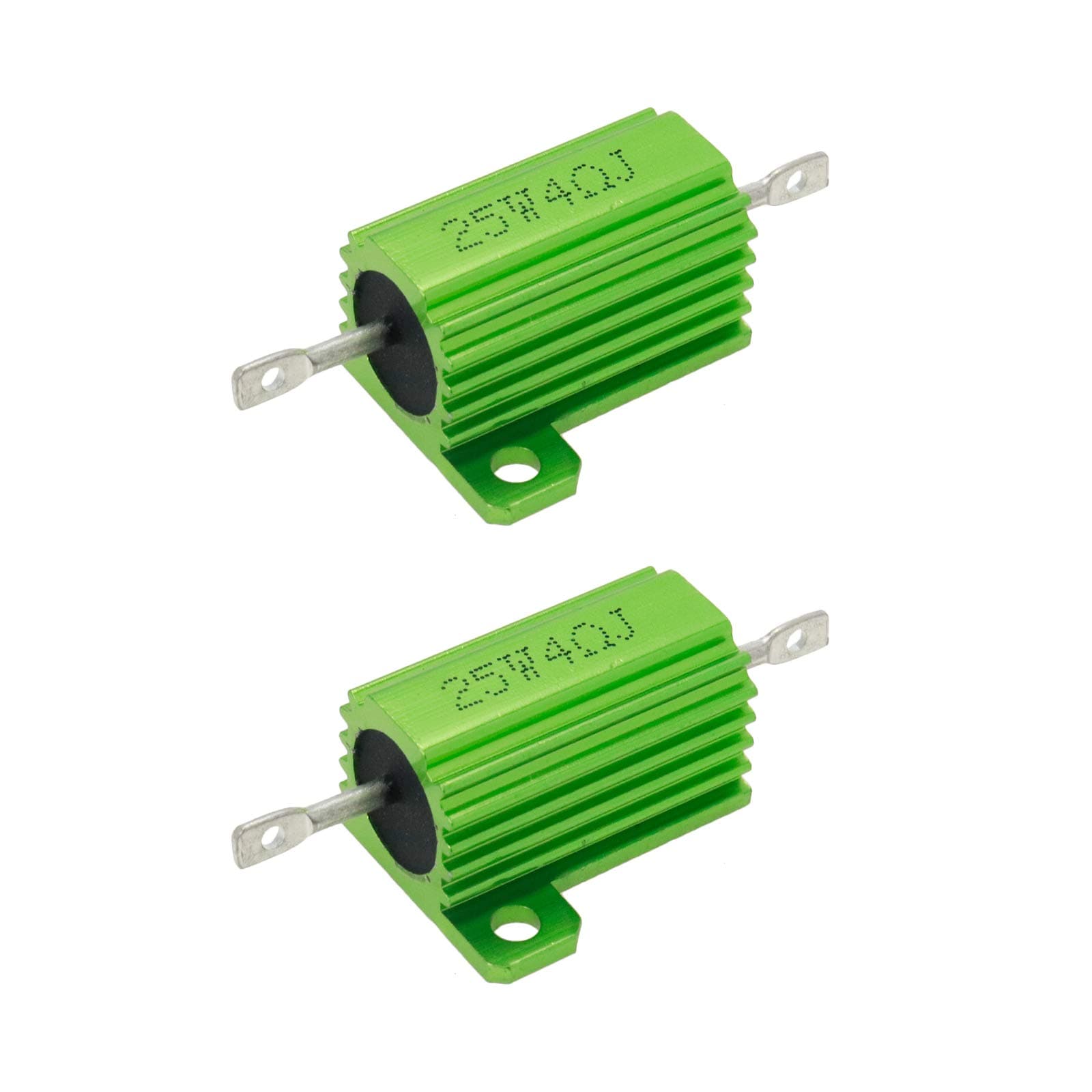 Yootop Aluminum Shell Wirewound Resistors, 25W 4 Ohm, Pack of 2
