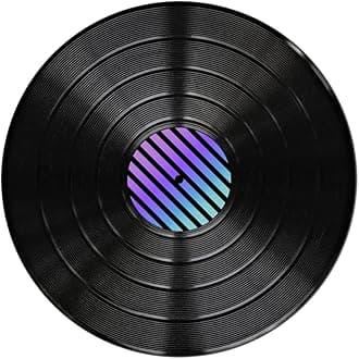 PopSocketsPhone Grip with Expanding Kickstand, Backspin PopSocket, Spinning PopSockets - Retro Vinyl