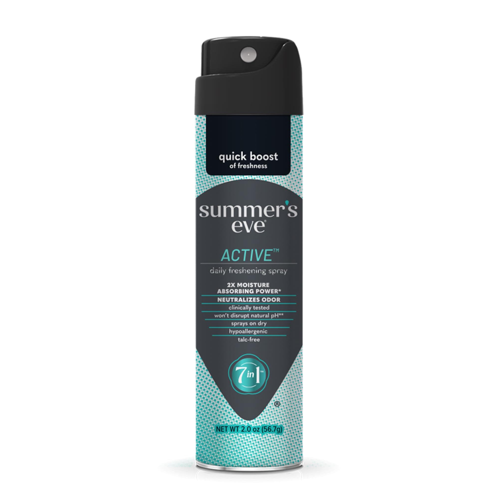 Summer'S Eve Active Freshening Spray, Absorbs Moisture, 2 Oz