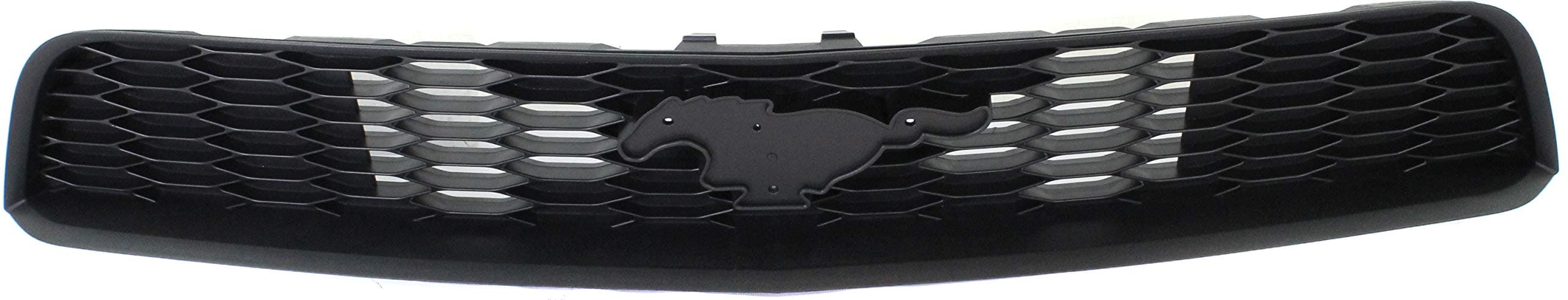 Evan Fischer Grille Assembly Compatible with 2010-2012 Ford Mustang, Painted Black Plastic With emblem provision FO1200520