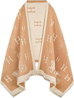 - Scarfs for Women Pashmina Silky Shawl Wrap for Evening Dressing Blanket Open Front Poncho Cape