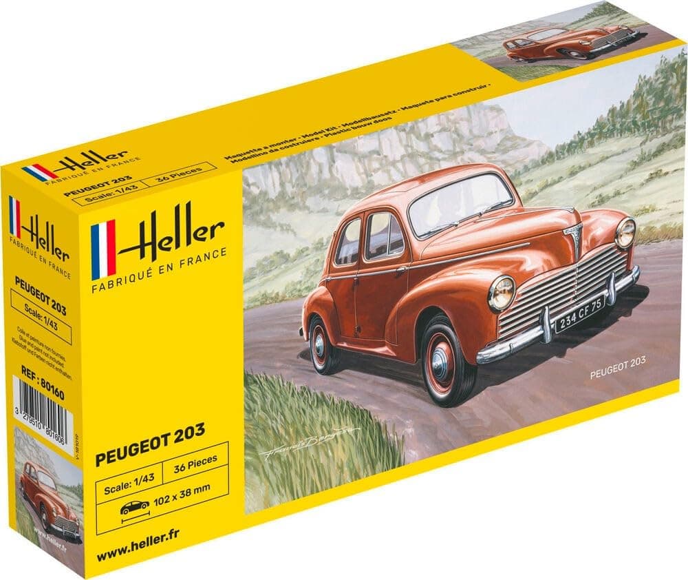 Heller 80160 Peugeot 1:43 Scale 203 Model