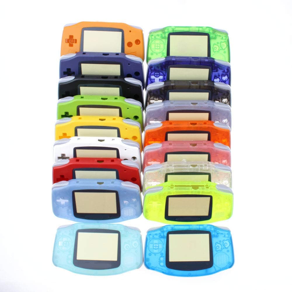 Full Housing Case Cover Housing Shell Replacement for Game boy Advance GBA Shell Case with Buttons Kit (Yellow)