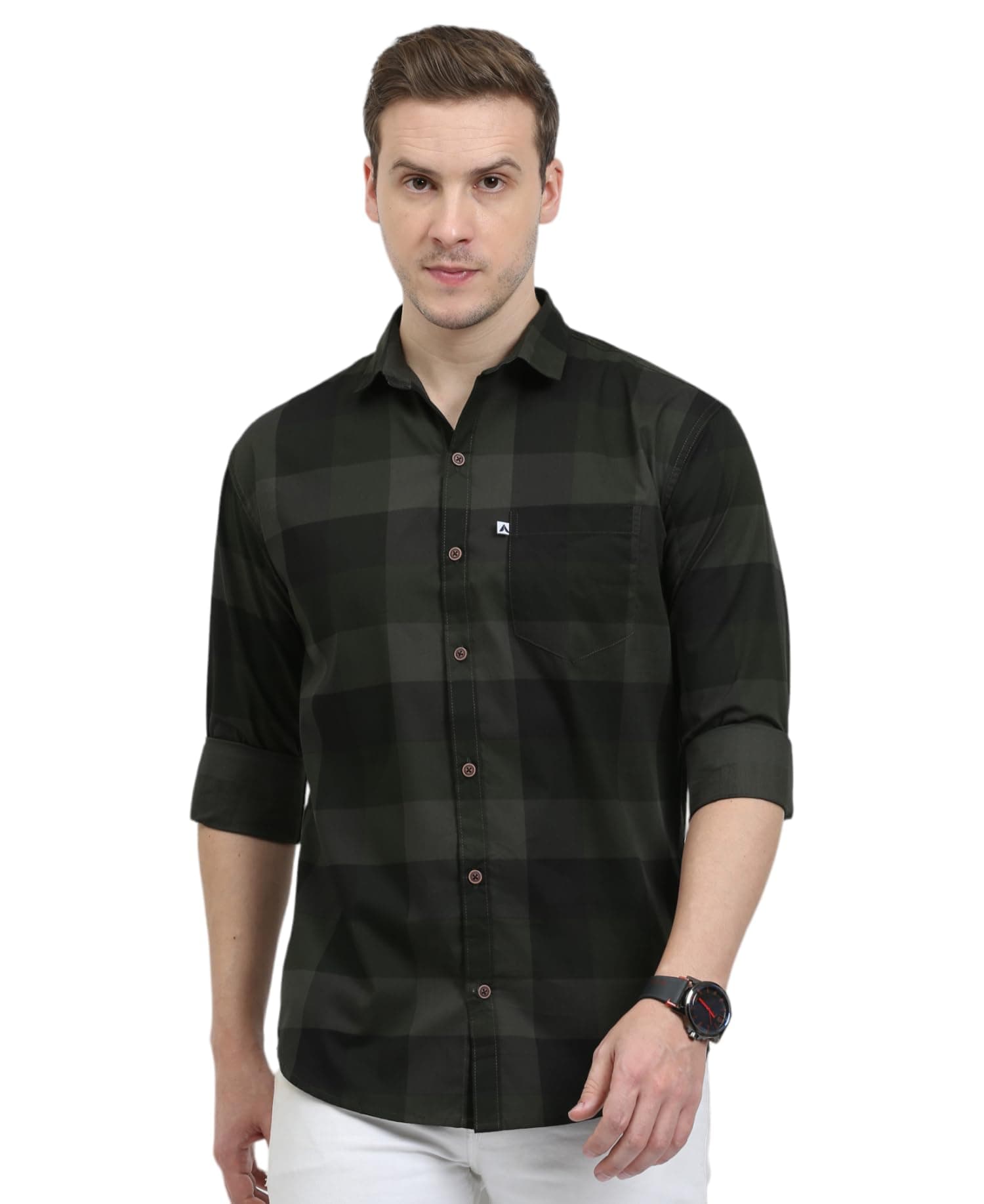 ALLWIN PAULMulticolour Brown Checkered Shirt for Men