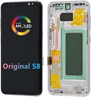5.8" Original for Samsung S8 Touch Screen Display Digitizer S8 SM-G950A SM-G950U SM-G950FD SM-G950W LCD Screen Replacement (with Silver Frame)