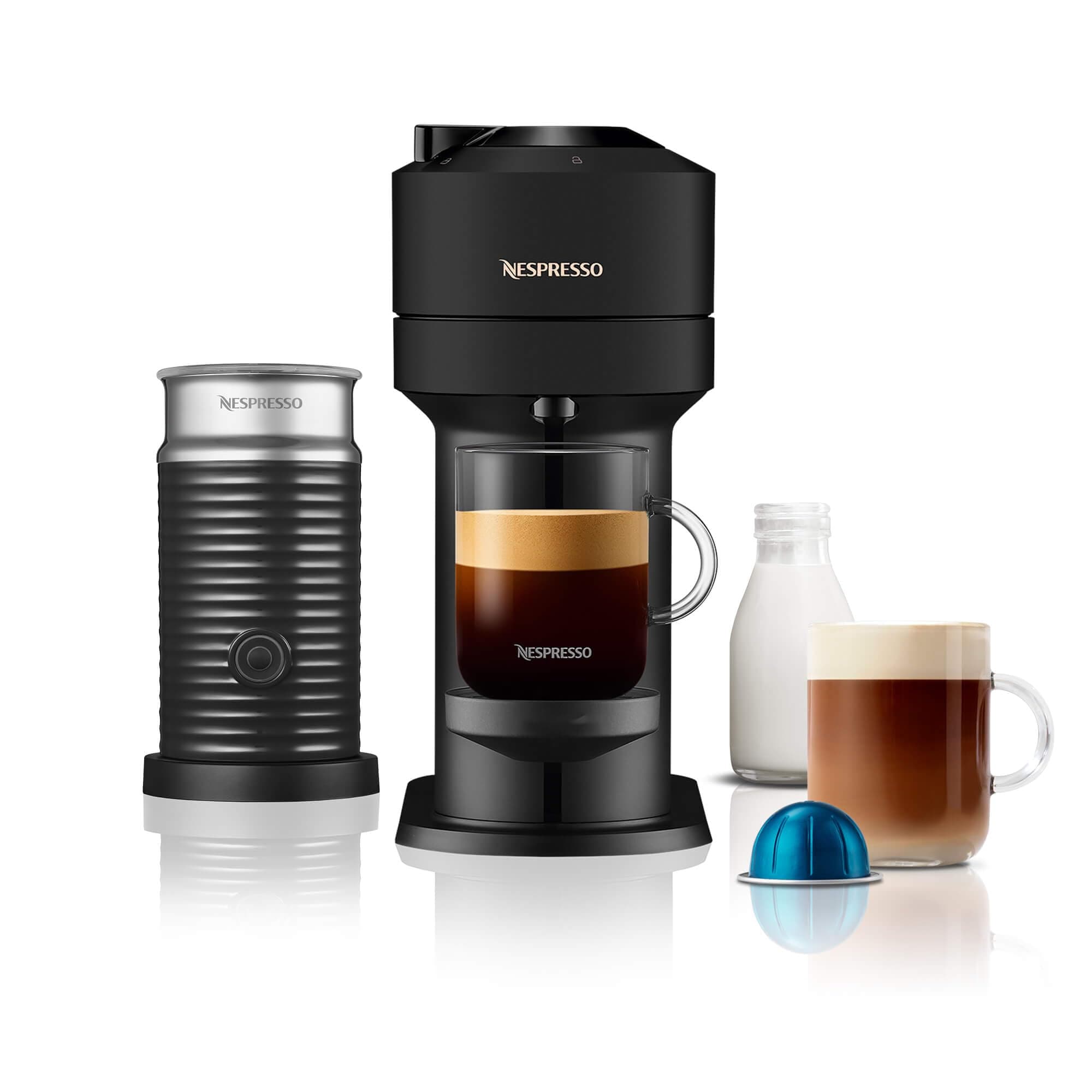 Vertuo Next Automatic Pod Coffee Machine with Milk Frother for Espresso, Cappuccino and Latte by Magimix, Matte Black [Amazon Exclusive] - International Version - No Nespresso Warranty