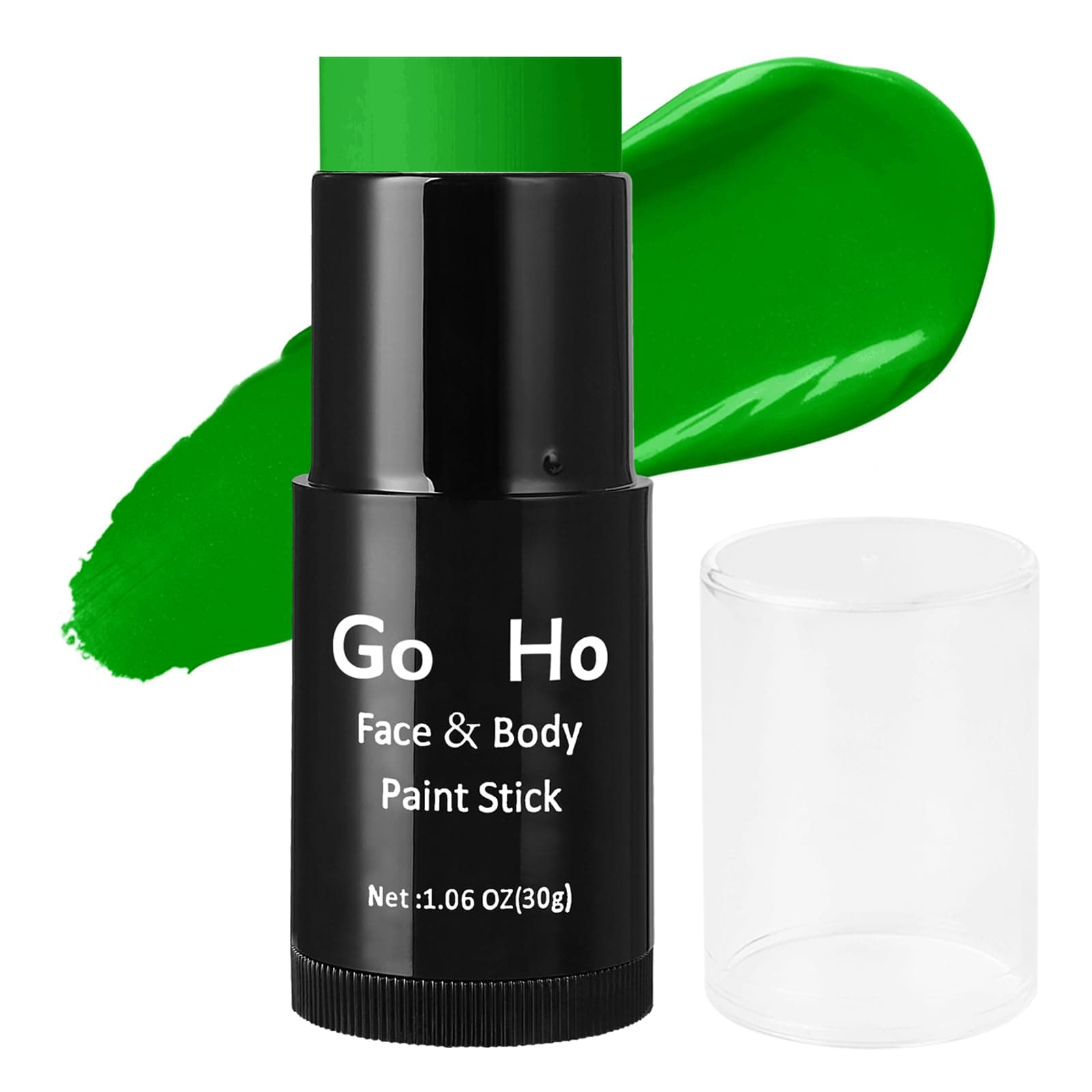 Go Ho Cream-Blendable Green Face Paint Stick (1.06 Oz),Green Full Body Paint Makeup Stick for Halloween Cosplay Costume SFX Makeup,Waterproof St Patrick's Day Accessories
