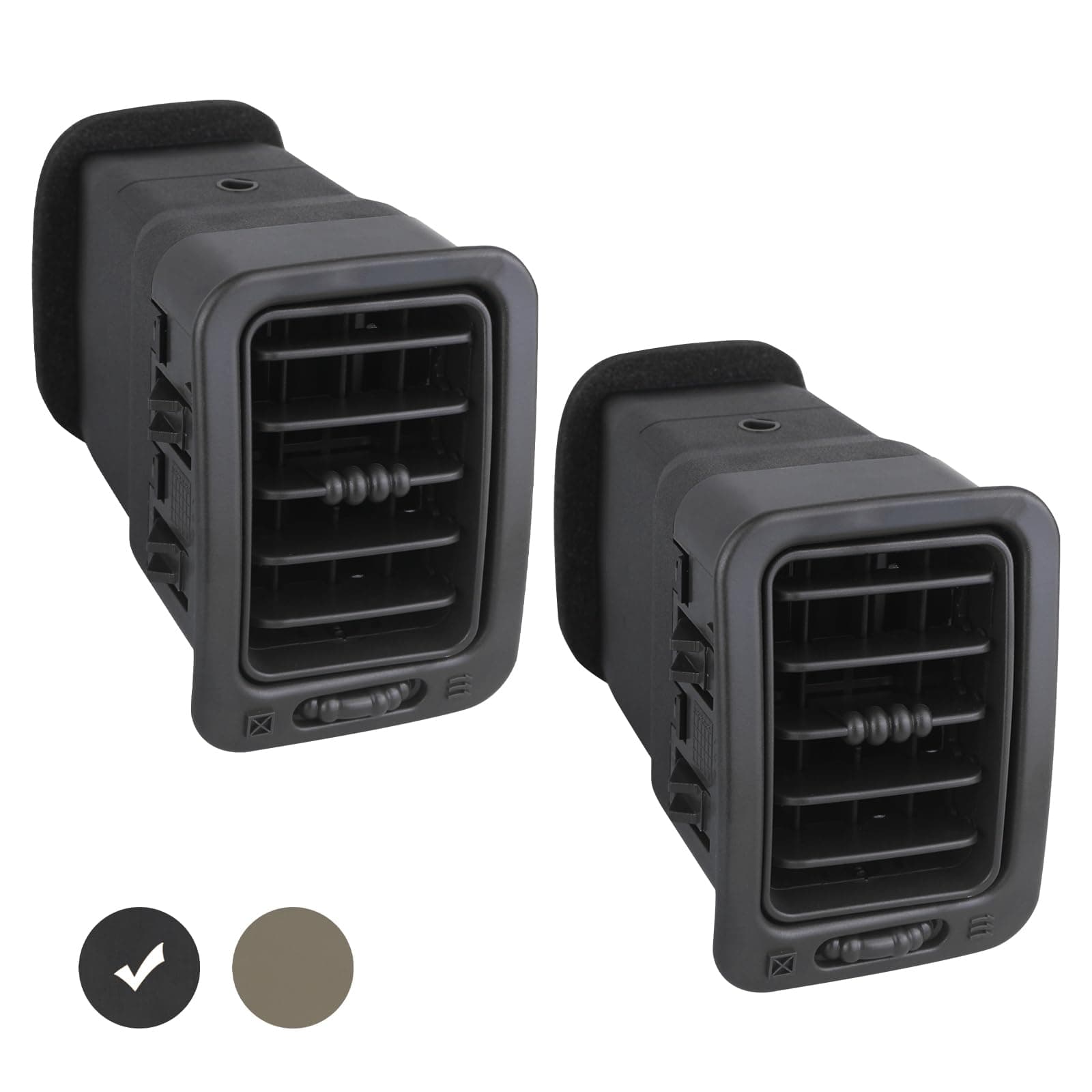 Dashboard Air Vent Compatible with Select Chevrolet/GMC Models,Charcoal Pair