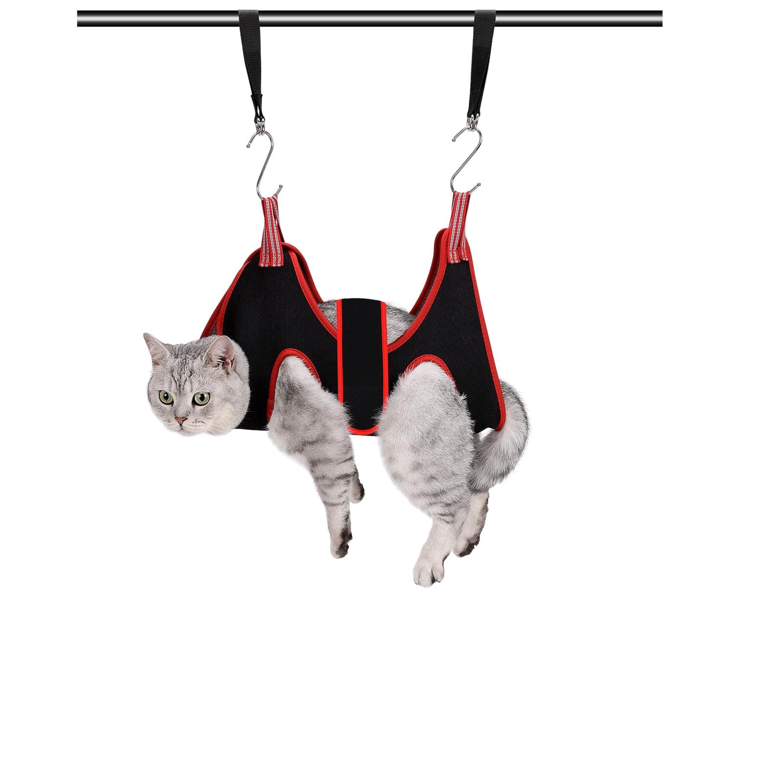 Cat Grooming Hammock Harness for Small Dogs,Pet Hammock Restraint Bag with Nail Clippers Trimmer,Nail File,Dog Grooming Sling for Trimming Nail and Ear/Eye Care(XS Size,6.5")