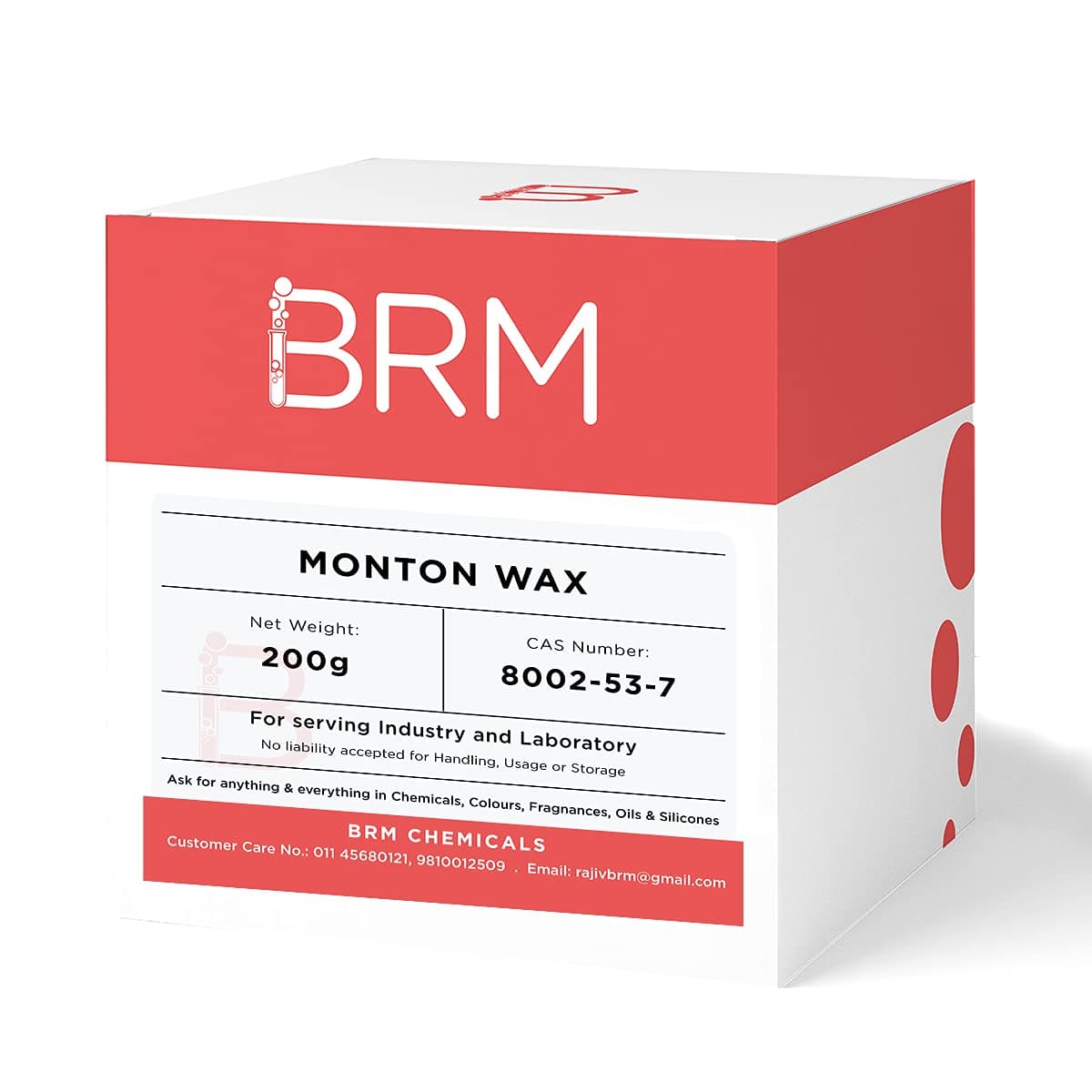 BRM Chemicals Monton Wax - 200 G For Soap Making, Shampoo, Cosmetics, Moisturizer, Lotion Making, Domestic Use & Diy Personal Care For Face, Hair, Skin & Body (Pack Of 1)