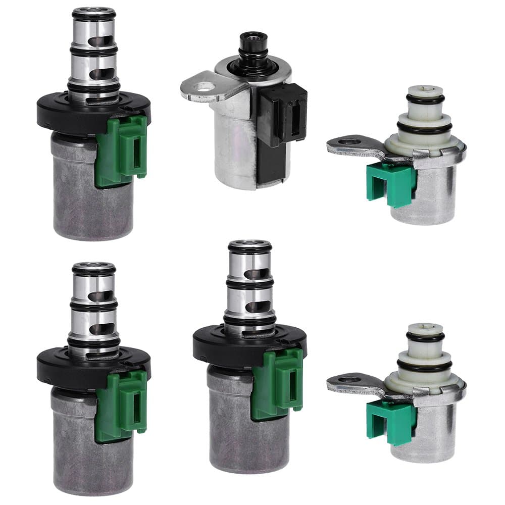Transmission Solenoid Set 4F27E Replacement for Ford Fiesta Focus Mazda 2 3 5 6 CX-7 Shift A&B Solenoid Set Pwm Epc Solenoids (6Pcs)