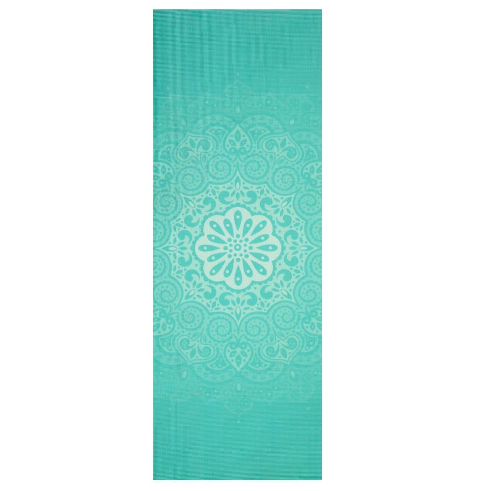 Original Non Slip Excercise Yoga Mat Premium Printed Extra Long 72 X 24 X 1/4 Inch High Density PVC for Pilates & Fitness with Mesh Bag - Mint Green