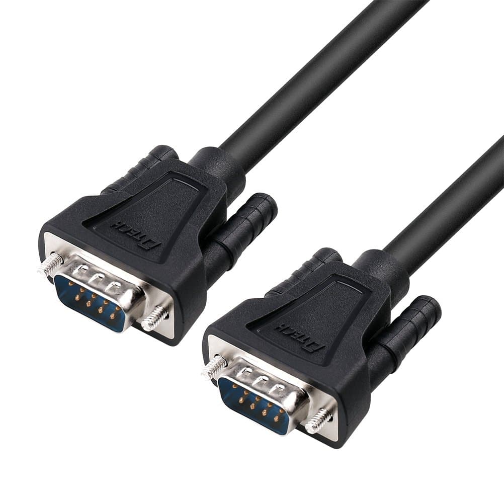 DTECH 5 Feet DB9 9 Pin Serial Cable Male to Male RS232 Straight Through Cord