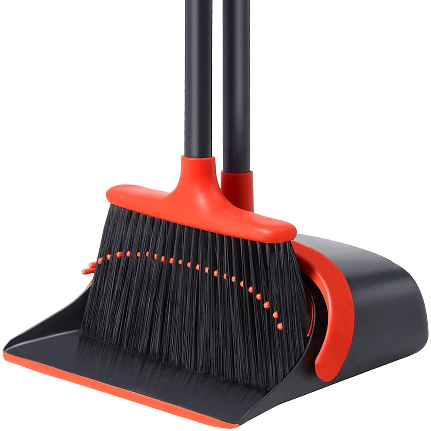YANXUS Broom and Dustpan Set, Dustpan and Broom Set, Long Handle Broom with Dustpan, Broom and Dustpan Combo for Office Home Kitchen Lobby Floor Use,Upright Standing Dustpan Broom Set