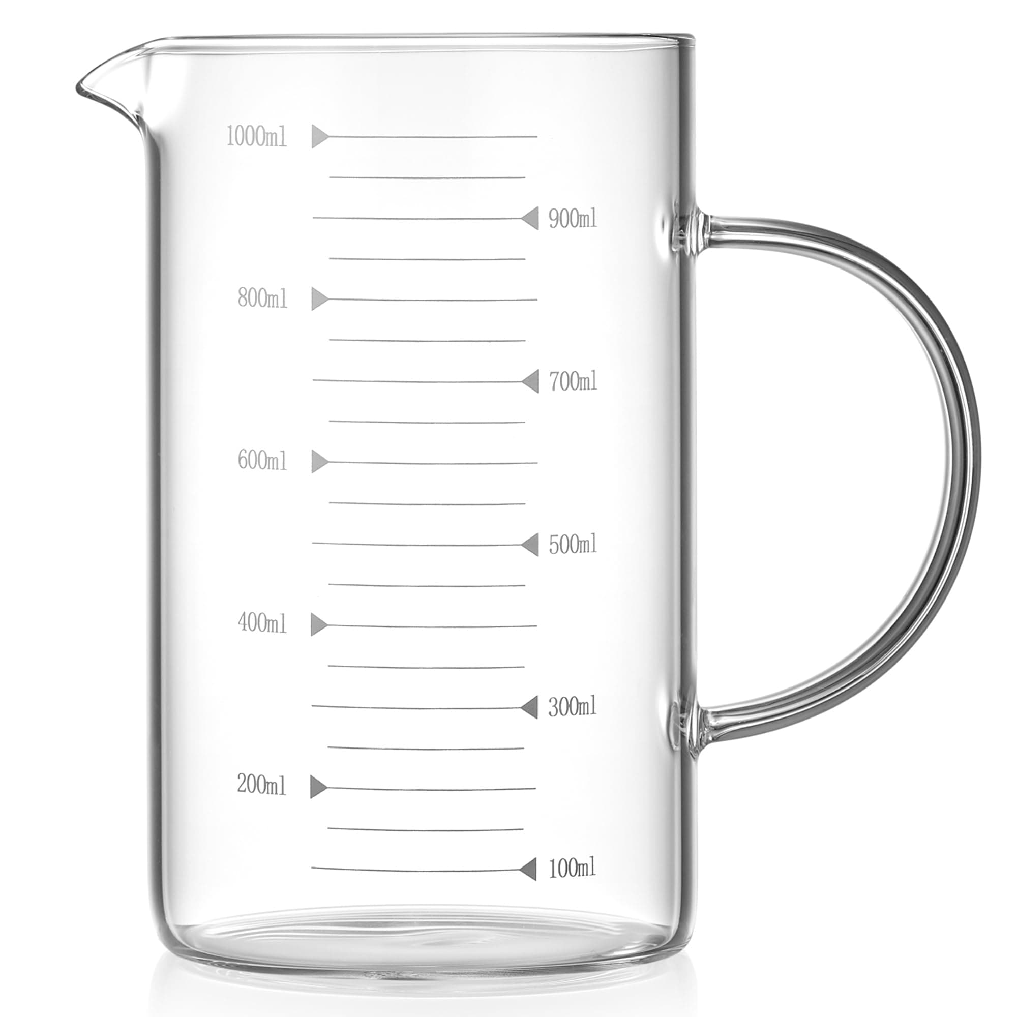 Unbreakable Glass Measuring Cup, Measuring Cups For drinking, Baking and Cooking, 1000ml (35oz) Multipurpose Measuring and Tea Cup, For Cooking and Beverage Use