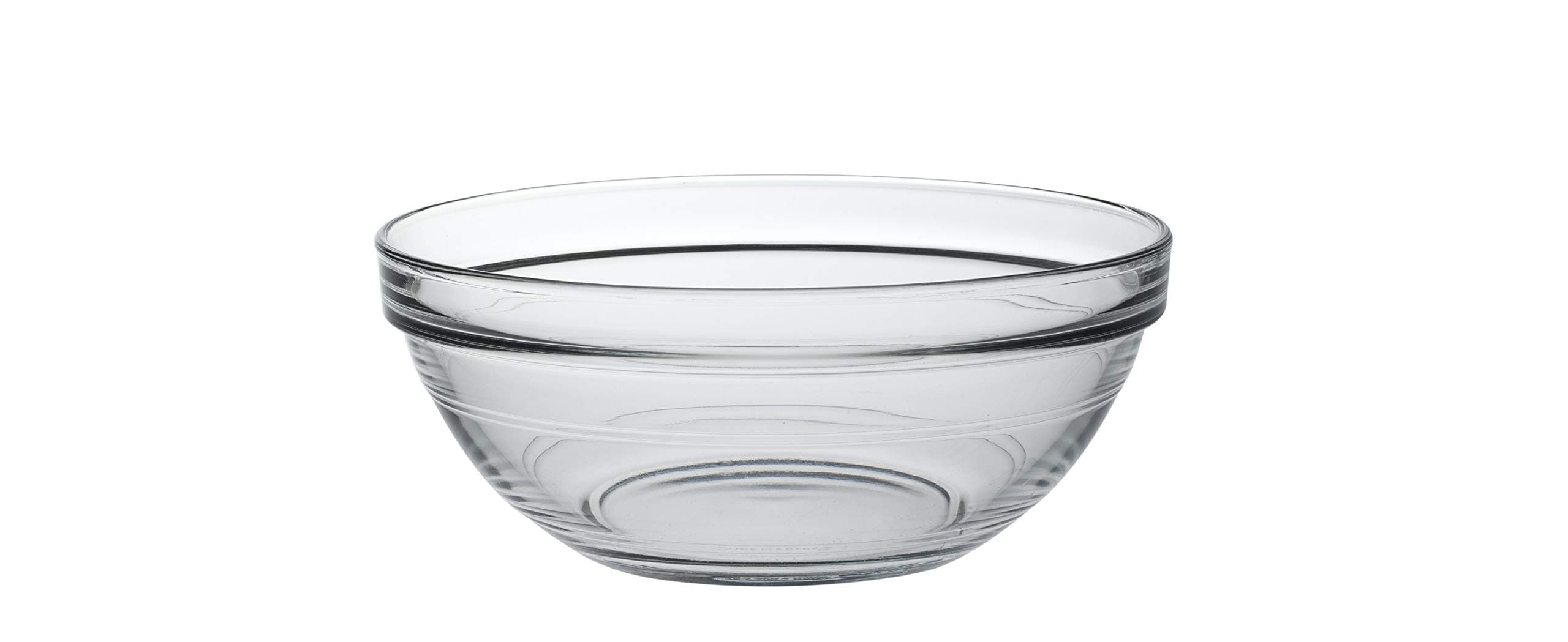 Glass Stackable Mixing Bowls/Prep Bowls Set of 6,Clear. 32¾ oz./ 6.75"