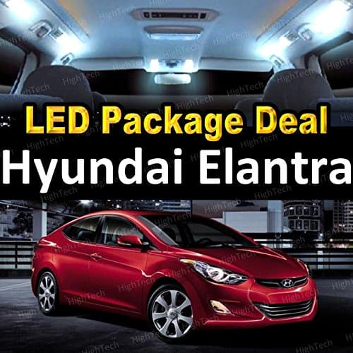 HighTechAutoAccessory - LED Interior Package Deal for 2016 Hyundai Elantra (6 Pieces), WHITE