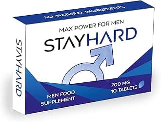 STAYHARD - More Longer | More Harder | More Stronger Performance | Stamina Endurance Booster Herbal Supplement Blue Tablets for Men - 10 Ginseng Tablets
