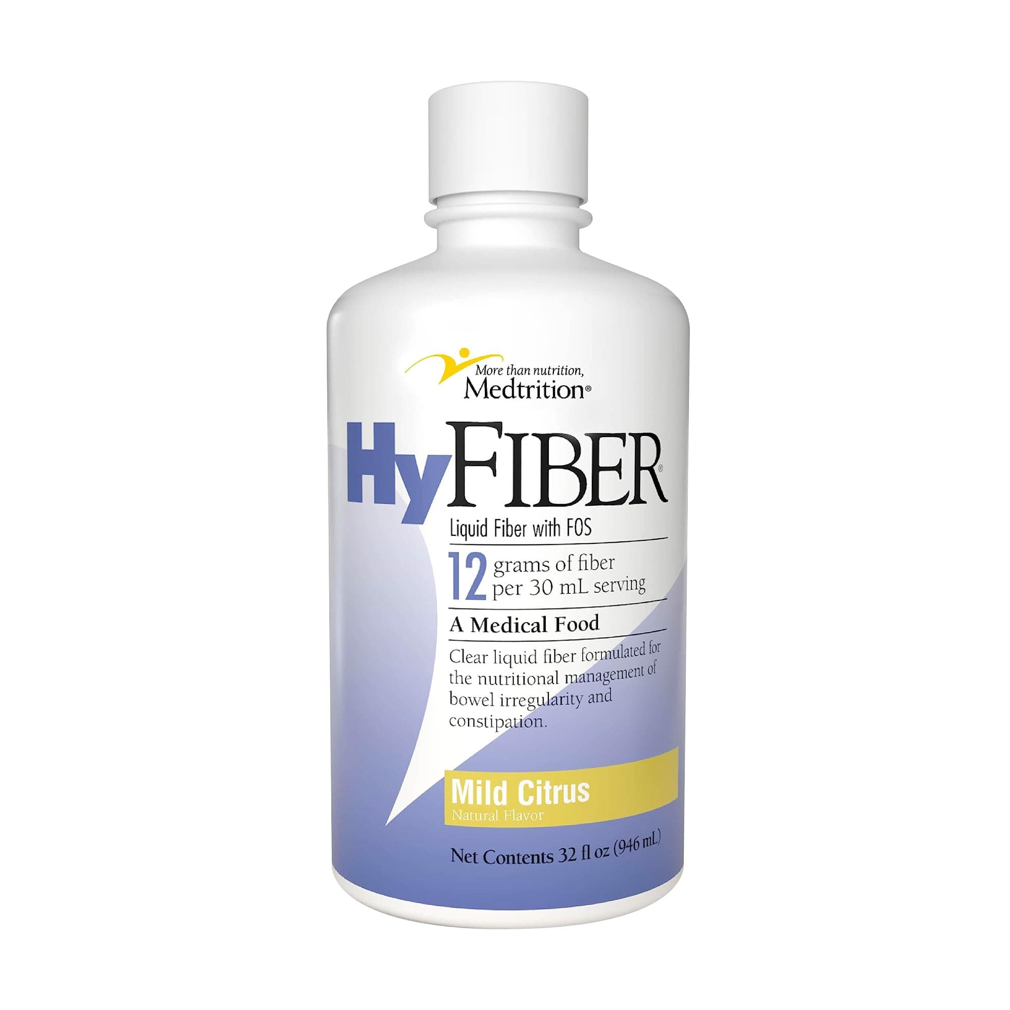 Medtrition HyFiber Daily Liquid Fiber for Regularity and Soft Stools, 12 Grams Soluble Fiber, 32 fl oz 1 Bottle