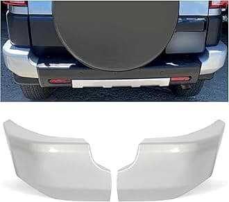 ECOTRIC Rear Bumper End Caps Cover Compatible with 2007-2014 Toyota FJ Cruiser TO1104121 5246235021 TO1105121 5246235021 with Special Edition Package Bumper Extension Pair Set