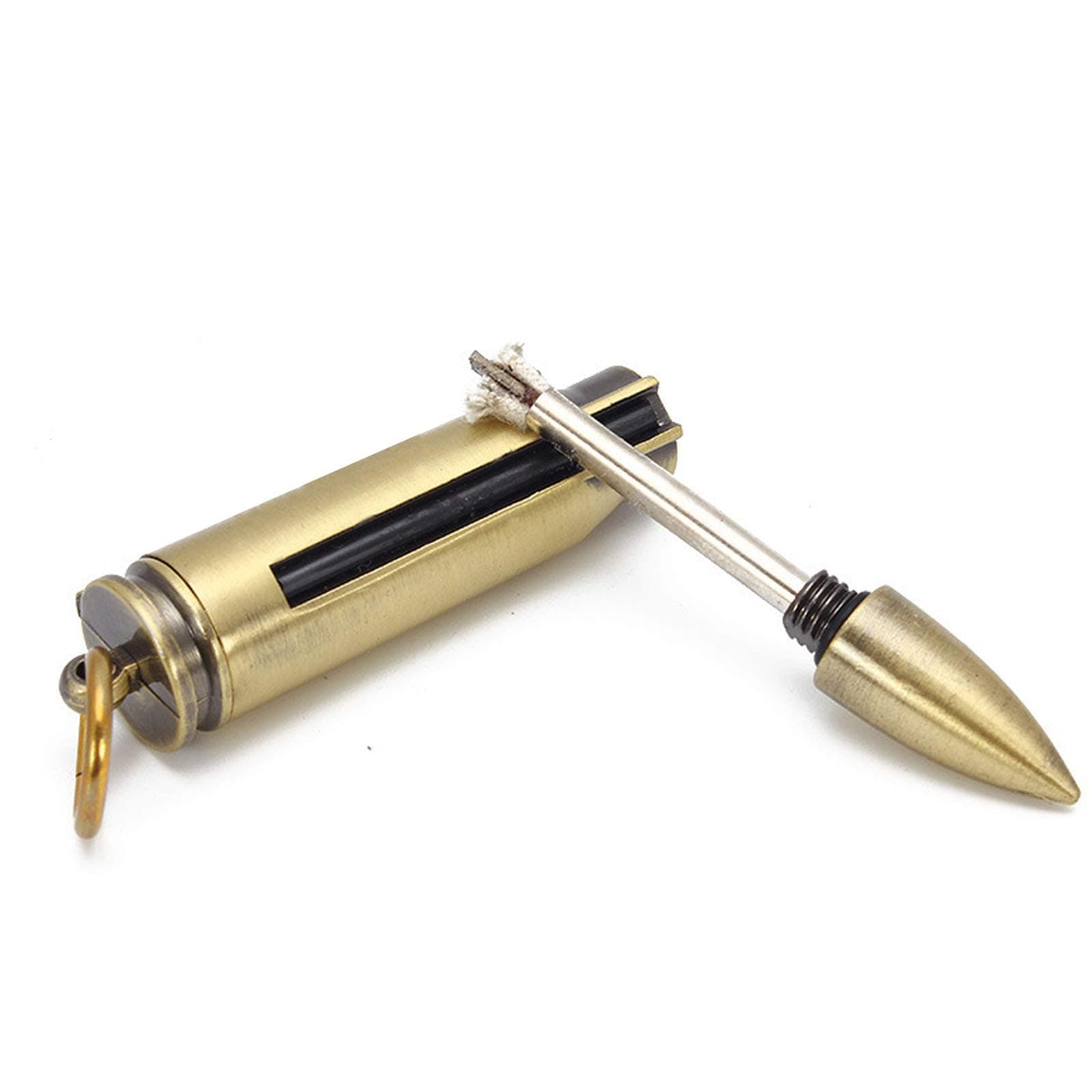 VARWANEO Keychain Fire Starter Keychain Flint Permanent Metal Match Lighter Outdoor Camping Emergency Survival Gear for Men