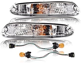 Front Bumper Turn Signal Lights, Compatible with Mazda MX-5 Miata 1990 1991 1992 1993 1994 1995 1996 1997 W/Bulbs Clear Lens 8BN151060 8BN151070 Halogen Clear Lens