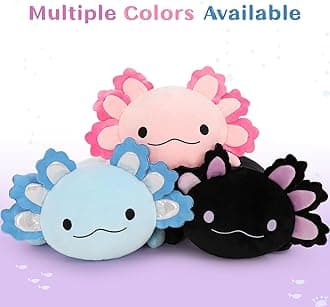 MaoGoLan Black 4Pcs Giant Axolotl Plush with 3 Babies Inside