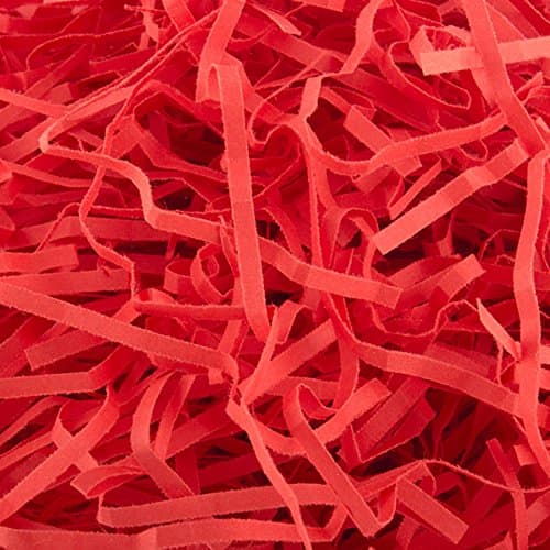 Crinkle Cut Paper Shred - Coral Red (4 oz)