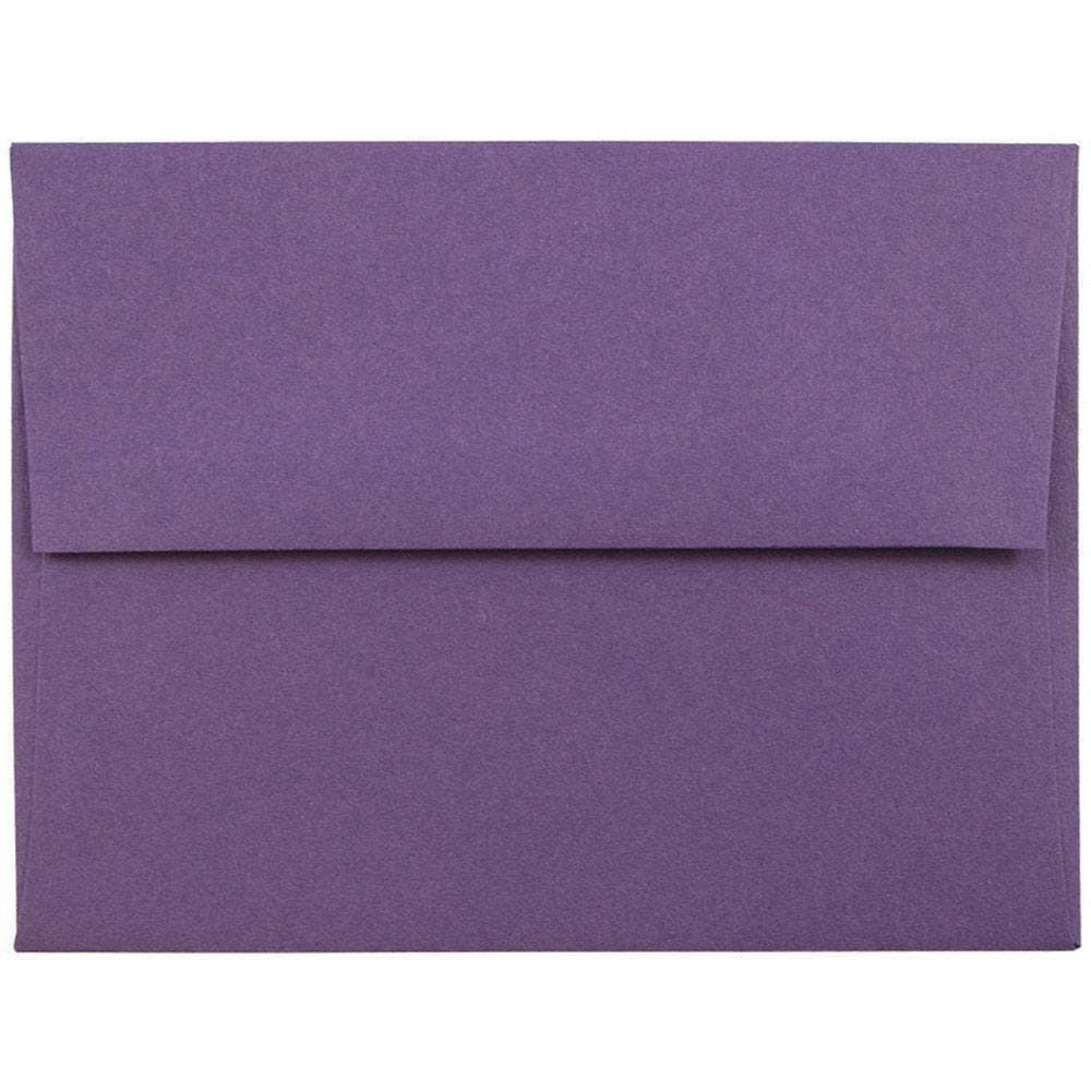 JAM PaperA2 Premium Invitation Envelopes - 4 3/8 x 5 3/4 - Dark Purple - 50/Pack