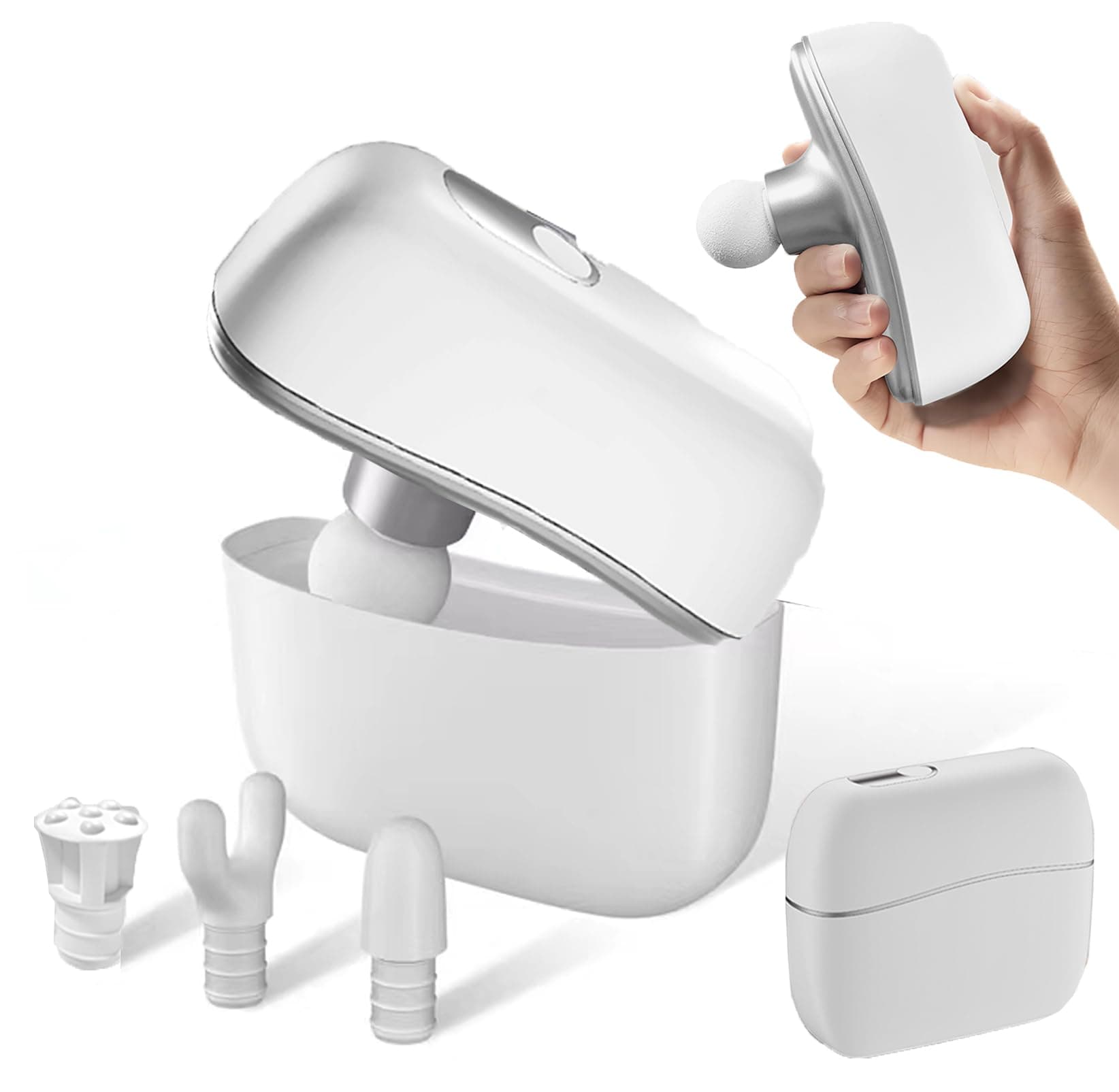 Integrated Design Mini Massage Gun – Portable Deep Tissue Massager, Intelligent Pressure-sensing Brushless Motor, One-piece Percussion Muscle Massage Gun Easy to Carry for Travel, Mothers Day Gifts