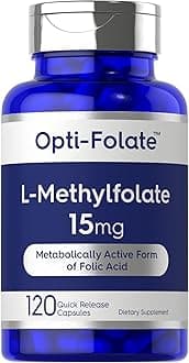 CarlyleL Methylfolate 15mg | 120 Capsules | Value Size | Max Potency | Optimized and Activated | Non-GMO, Gluten Free | Methyl Folate, 5-MTHF | by Opti-Folate