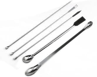 1 Set Stainless Steel Micro Lab Sampling Scoop Spatulas Combination Reagent Spoon Laboratory Supplies (Pack of 5)