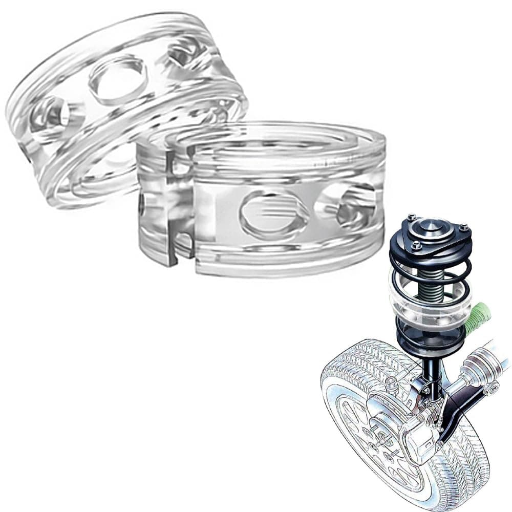 EBIZ HIVE Car Shock Absorber, 2pc Transparent Car Shock Absorber Retainer TPE Spring Buffer Power Cushion (FOR MAHINDRA (E2O ev), FOR REAR)