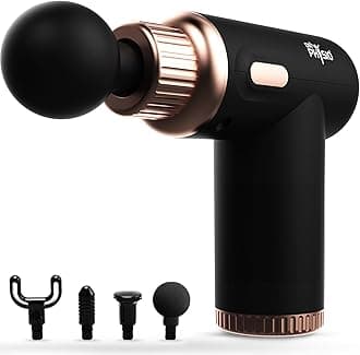 USA Dynamo 1034 Percussion Gun Massager for Full Body Pain Relief, Rechargeable Cordless Deep Tissue Massage Machine for Legs & Arms, 3000 mAh Battery, 4 Massage Heads, Use at Home, Gym