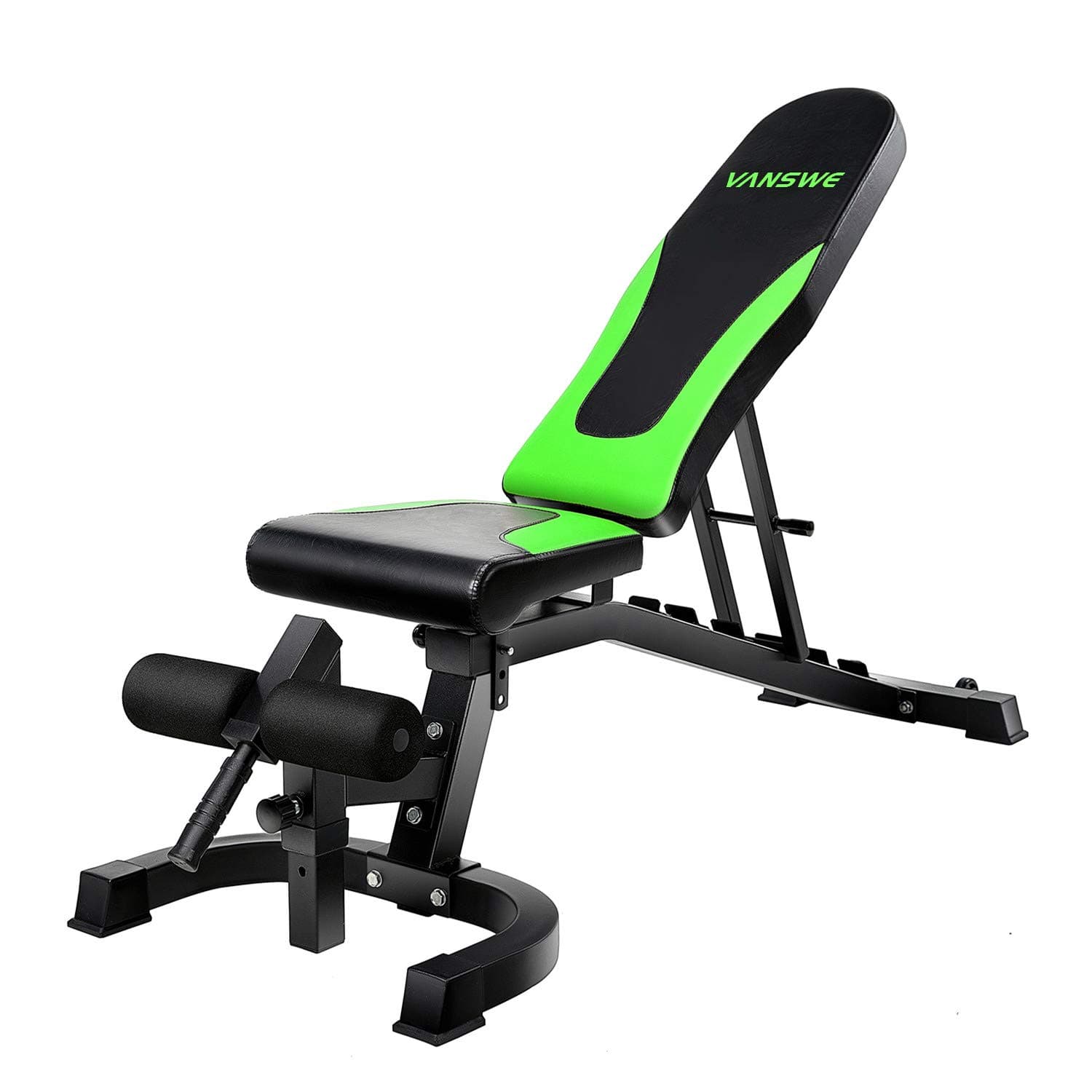 Vanswe Weight Bench, Adjustable Workout Bench Press 800lbs Flat Incline Decline Utility Bench Sit Up Exercise Bench for Home Gym Strength Training Full Body Workout (Green)