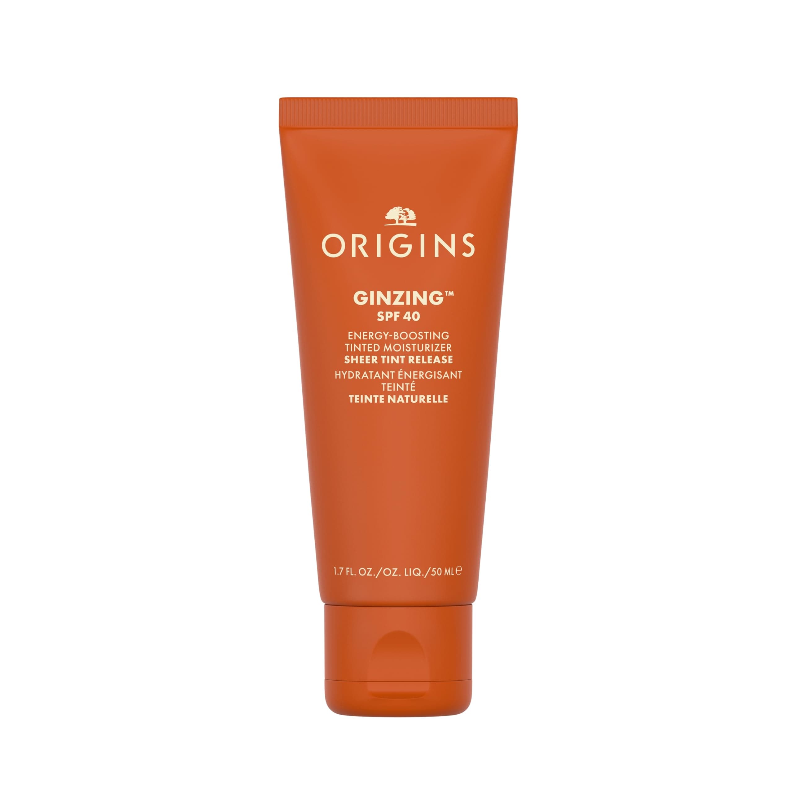 Origins GinZing Energy-Boosting Tinted moisturiser with SPF 40 | Hydrates & Perfects | Skin Tint with Caffeine and Ginseng, 50 ml