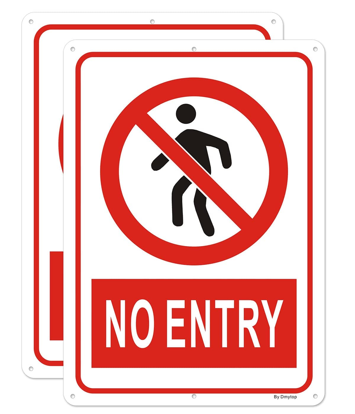 2 Pack No Entry Sign, Do Not Enter Metal Signs, Exit Sign, 10 x 14 Inches Rust-Free Aluminum, UV Protected, Easy Mounting