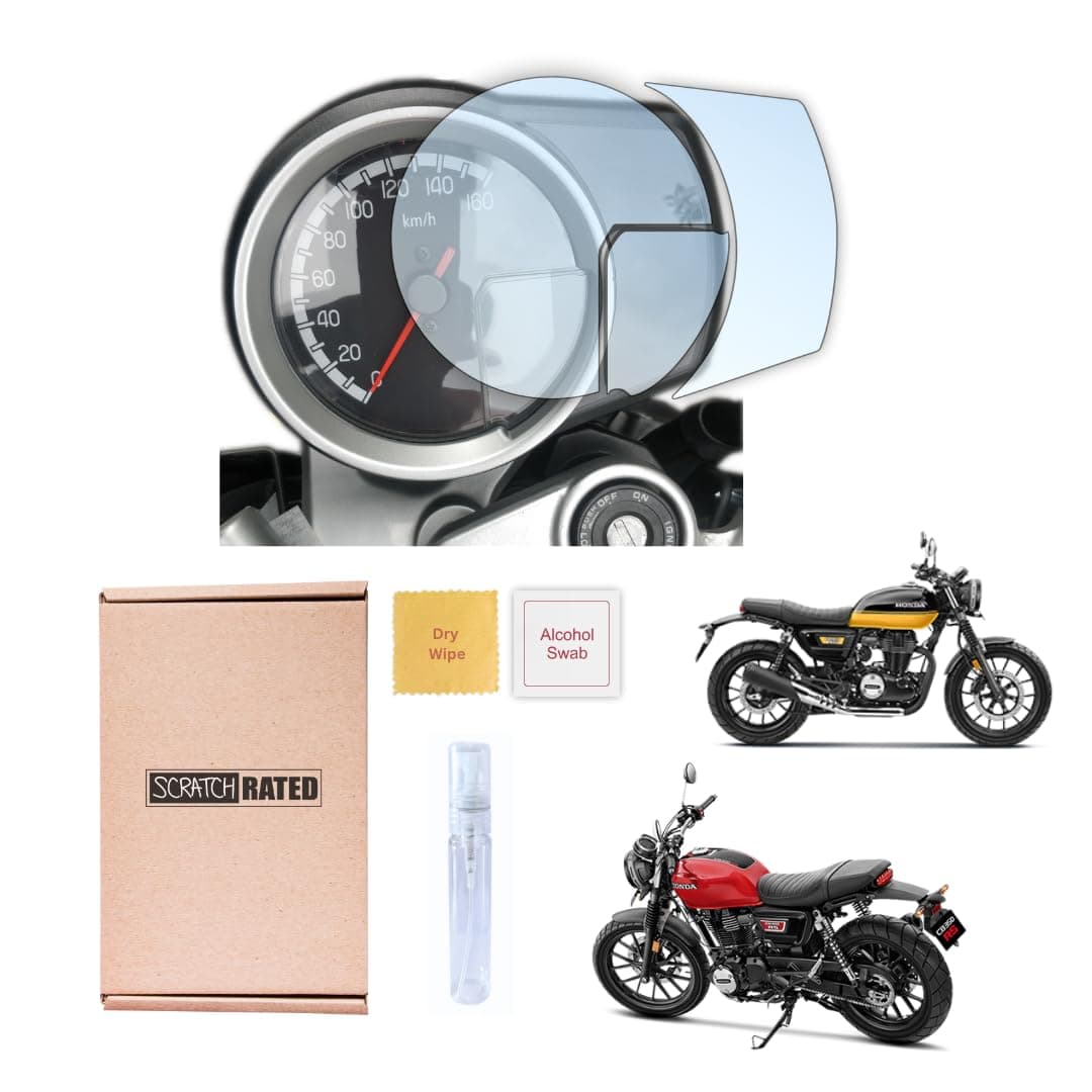 Motorcycle Speedometer Console Protectors Compatible for Honda H'ness/RS CB350 [PPF (Pack of 1)]