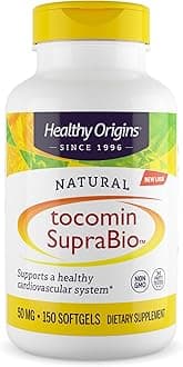 Healthy Origins Tocomin SupraBio Tocotrienols 50 mg (Non-GMO, Full Spectrum, Gluten Free, Cardiovascular Support, Skin Support), 150 Softgels